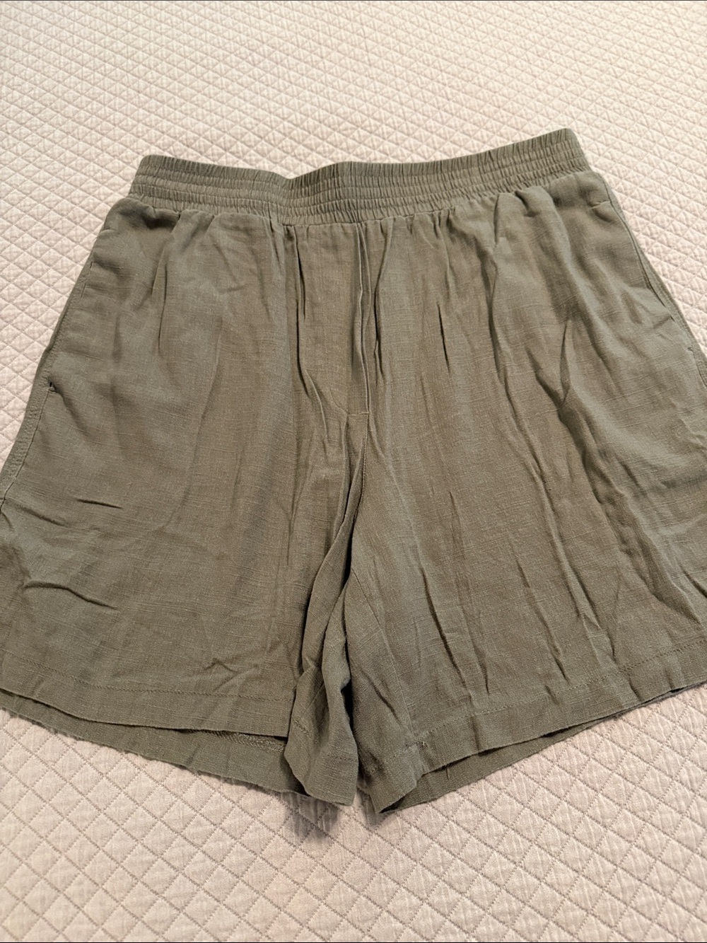 Black Tape_ Women's Olive Relaxed Pull-On Shorts
